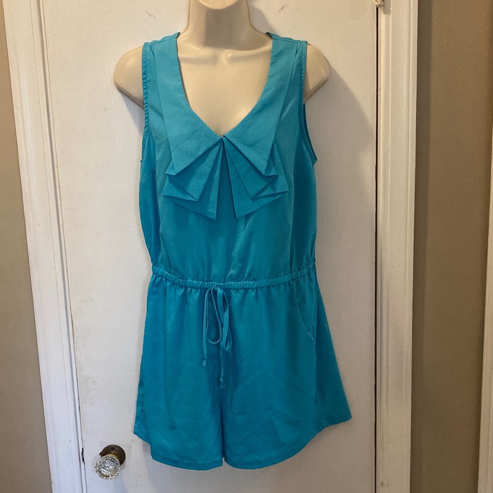 BeBop large  Turquoise Sleeveless Jumpsuit polyester 25-302-03
